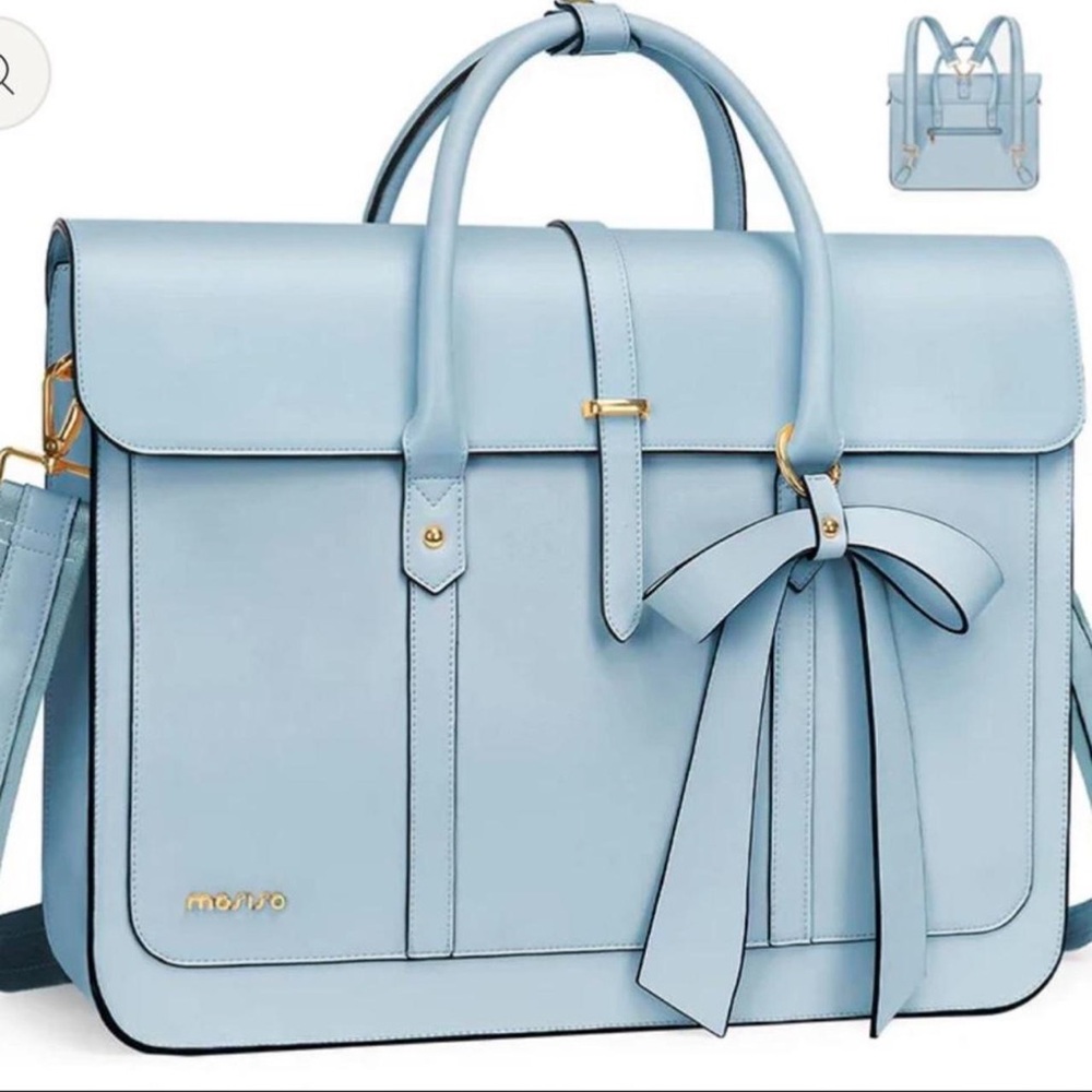 Mosiso Light Blue Women's Laptop Bag
